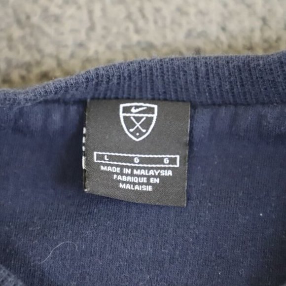 Nike Air Golf Vest Sweater Mens Size L Blue V-Neck Pullover Sleeveless Ribbed - Picture 3 of 7